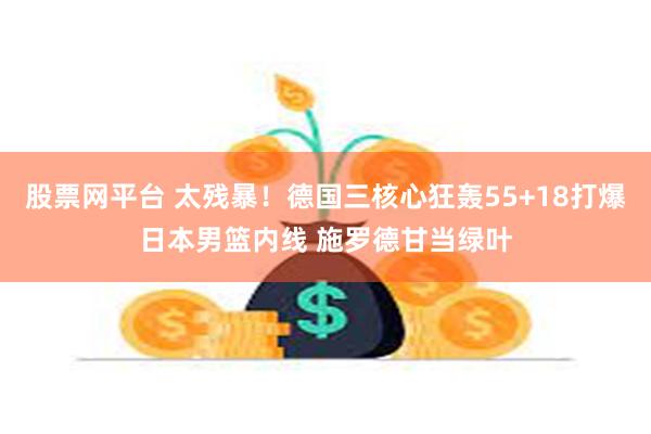 股票网平台 太残暴！德国三核心狂轰55+18打爆日本男篮内线 施罗德甘当绿叶