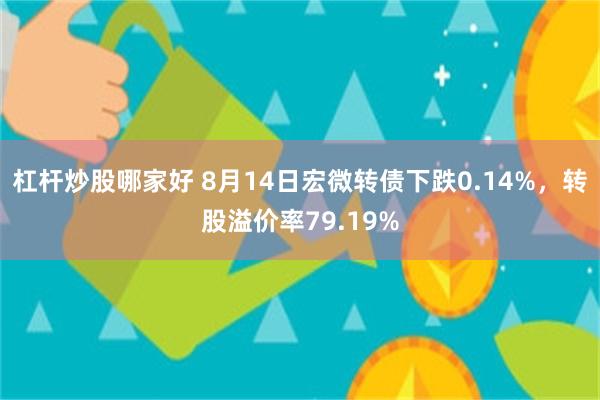 杠杆炒股哪家好 8月14日宏微转债下跌0.14%，转股溢