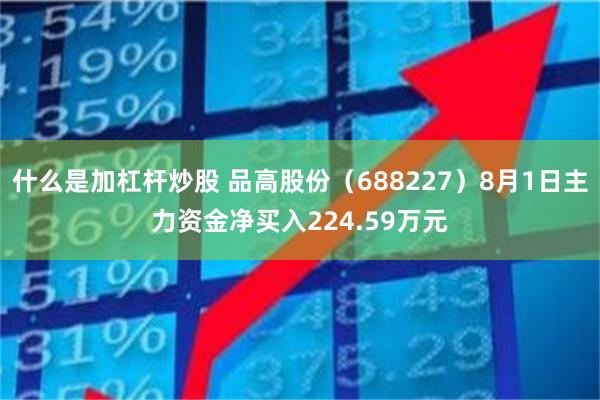 什么是加杠杆炒股 品高股份（688227）8月1日主力资金净买入224.59万元