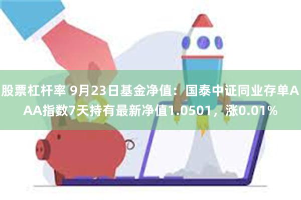 股票杠杆率 9月23日基金净值：国泰中证同业存单AAA指数7天持有最新净值1.0501，涨0.01%