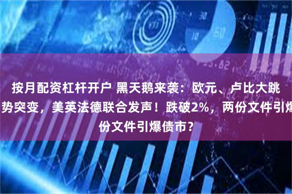 按月配资杠杆开户 黑天鹅来袭：欧元、卢比大跳水！局势突变，美英法德联合发声！跌破2%，两份文件引爆债市？